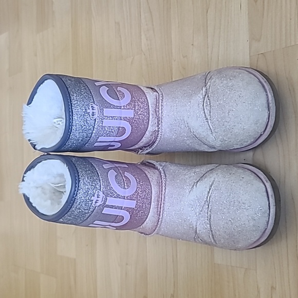 Juicy Couture Fortuna Sparkly Fashion Boots Pink/Purple Size 3M - Picture 3 of 9